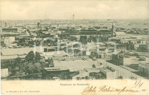 Cartolina originale da collezione 1900 ca MONTEVIDEO URUGUAY Panorama della cittÃ  Cartolina FP VG 1