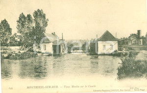 Cartolina originale da collezione 1909 MONTREUILSURMER F Vieux Moulin sur la Cache Cartolina FP VG 1