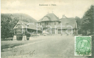 Cartolina originale da collezione 1912 NOVE MESTO NAD METUJI REPUBBLICA CECA Restaurace v Pekle Cartolina FP VG 1