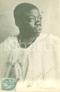 Cartolina originale da collezione 1904 SENEGAL ? Indigeno in tunica bianca Cartolina FP VG 1
