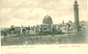Cartolina originale da collezione 1900 ca JERUSALEM Veduta della Moschea di OMAR Cartolina FP NV 1