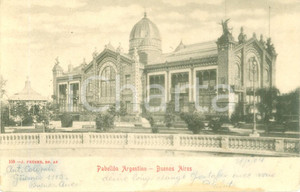 Cartolina originale da collezione 1904 BUENOS AIRES PabellÃ³n Argentino Cartolina postale FP VG 1