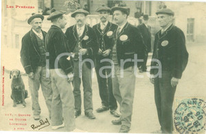 Cartolina originale da collezione 1905 LUCHON F Groupe de guides Luchonais Ã  pied Cartolina postale FP VG 1