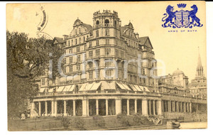 Cartolina originale da collezione 1911 BATH UK Empire Hotel Cartolina postale VINTAGE FP VG 1