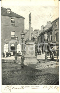 Cartolina originale da collezione 1903 CUPAR FIFE, UK The Cross VINTAGE postcard ANIMATED 1