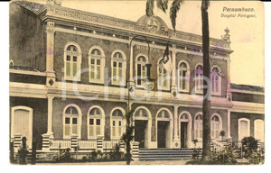 Cartolina originale da collezione 1909 PERNAMBUCO BRASILE Hospital Portuguez Cartolina postale FP VG 1