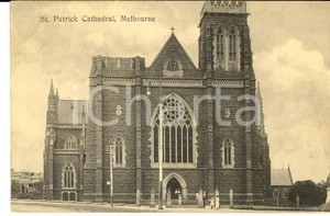 Cartolina originale da collezione 1911 MELBOURNE AUSTRALIA St. Patrick Cathedral VINTAGE postcard 1