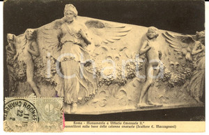 Cartolina originale da collezione 1912 ROMA Monumento a Vittorio Emanuele II  Bassorilievi MACCAGNANI Cartolina 1