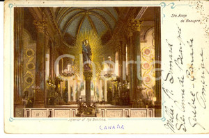 Cartolina originale da collezione 1903 SAINTEANNEDEBEAUPRE CANADA Interno della basilica Cartolina FP VG 1