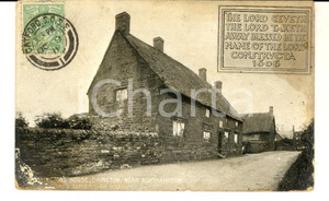 Cartolina originale da collezione 1911 BRINGTON UK Wshington s House near NORTHAMPTON Vintage postcard 1