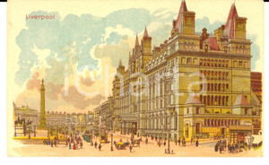 Cartolina originale da collezione 1900 ca LIVERPOOL UK St. Georges Square Cartolina postale VINTAGE FP NV 1