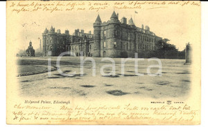 Cartolina originale da collezione 1904 EDINBURGH UK Holyrood Palace VINTAGE postcard FP VG 1