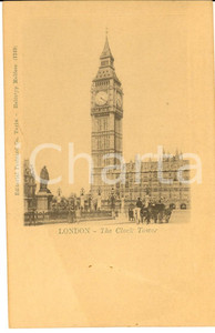 Cartolina originale da collezione 1900 ca LONDON The Clock Tower Cartolina postale ILLUSTRATA FP NV 1