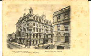 Cartolina originale da collezione 1911 SYDNEY AUSTRALIA Her Majesty s Theatre VINTAGE postcard ANIMATED 1