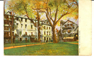 Cartolina originale da collezione 1911 EXETER UK The Cathedral Close Cartolina ILLUSTRATA VINTAGE 1