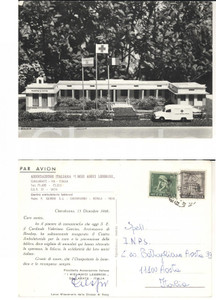 Cartolina originale da collezione 1968 GALLARATE VA Associazione AMICI LEBBROSI Cartolina Ildebrando CRESPI 1
