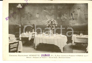 Cartolina originale da collezione 1950 ca PARIS XIVe Crémerie HENRIETTERIBAUT Carte postale PUBLICITAIRE 1