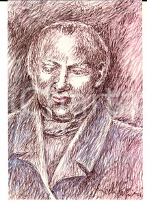 Cartolina originale da collezione 6/1983 Cartolina bozzetto Pericle FAZZINI Gabriele ROSSETTI Ed. numerata n°0026 1