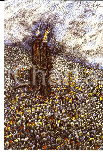 Cartolina originale da collezione 26/1983 Cartolina Pericle FAZZINI Festa dei ceri Gubbio Edizione numerata 0026 1