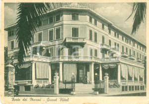 Cartolina originale da collezione 1951 FORTE DEI MARMI LU L ingresso del Grand Hotel Cartolina FG VG 1