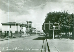 Cartolina originale da collezione 1957 SAN GIOVANNI VALDARNO AR Viale CADORNA e pineta Cartolina FG VG 1