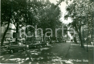 Cartolina originale da collezione 1958 VENEZIA LIDO Automobili parcheggiate sul Gran Viale Cartolina FG VG 1