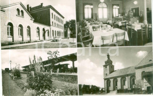 Cartolina originale da collezione 1955 ca WIESAU GERMANIA Vedutine BahnhofGaststÃ¤tte Cartolina FP VG 1