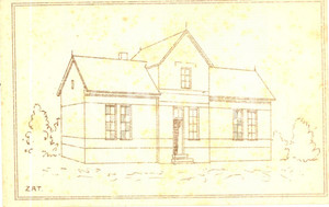 Cartolina originale da collezione 1935 ca ARCHITETTURA Casa di campagna Cartolina ILLUSTRATA ZAT FP NV 1