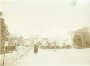 Fotografia d epoca originale 1892 LAGHOUAT ALGERIA La via centrale Fotografia ANIMATA cm 11 x 8 1