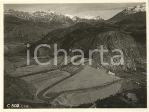 Fotografia d epoca originale 1959 FRANCE Diga di Serre Ponçon in costruzione  Lavori stradali Foto 24x18 cm 1