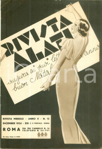 Giornale, rivista storica Dicembre 1934 Rivista ALATI Mobili radio COLUMBIA Rivista musicale ILLUSTRATA 1