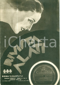 Giornale, rivista storica Agosto 1934 Rivista ALATI Beethoven e Schubert Rivista musicale ILLUSTRATA 1