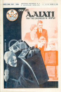 Materiale pubblicitario d’epoca Gennaio 1932 ROMA Ditta Cav. ALATI Orchestra Walther STRARAM Listino ILLUSTRATO 1