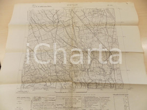 Mappa, planimetria storica 1924 Istituto Geografico Militare CARTA D ITALIA  DUEVILLE Foglio 50 Mappa 1