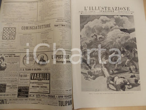 Giornale, rivista storica 1901 L ILLUSTRAZIONE ITALIANA Disastro batteria della STREGA Sovracoperta nÂ°37 1