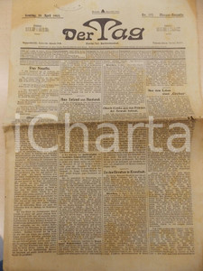 Giornale, rivista storica 1903 DER TAG Viaggio in Italia del kaiser Guglielmo II Quotidiano n° 193 1