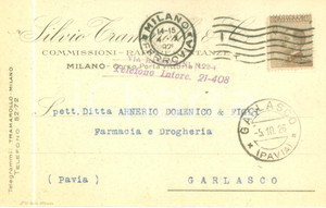 Cartolina originale da collezione 1926 MILANO Silvio TRAMAROLLO & C. Commissioni Cartolina commerciale FP VG 1