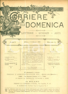Giornale, rivista storica 1890 CORRIERE DELLA DOMENICA Gaetano DE FELICE Fede ed Arte Rivista letteraria 1