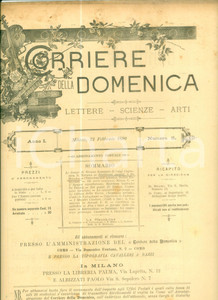 Giornale, rivista storica 1890 CORRIERE DELLA DOMENICA Gaetano DE FELICE Epopea cavalleresca Rivista 1