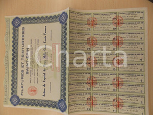 Oggetto da collezione cartaceo 1959 FRANCE Filatures et Teintureries SAINTEPIN Action 2500 Francs porteur 1 1