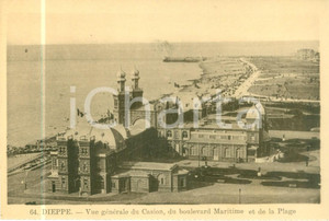 1935 ca DIEPPE (FRANCE) Vue générale du CASINO Boulevard maritime *Cartolina FP