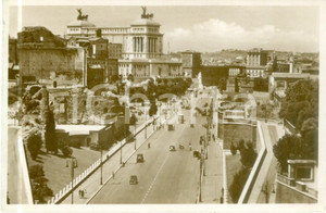 Cartolina originale da collezione 1941 ROMA Scorcio Via dell Impero con MILITE IGNOTO Cartolin FP VG 1