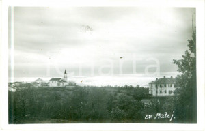Cartolina originale da collezione 1955 ca SLOVENIA Panorama di Sveti MATEJ con chiesa Cartolina FP NV 1