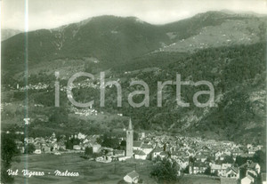 Cartolina originale da collezione 1952 MALESCO VB Panorama del paese e della VAL VIGEZZO Cartolina FG VG 1