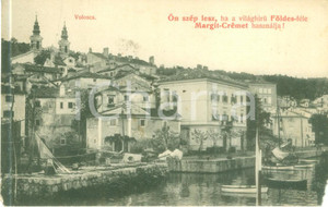 Cartolina originale da collezione 1925 ca VOLOSCA CROAZIA veduta del villaggio e porticciolo Cartolina FP NV 1