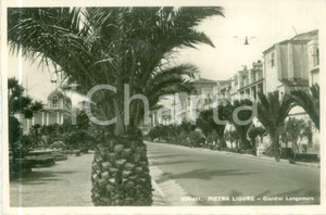 Cartolina originale da collezione 1943 PIETRA LIGURE SV Veduta dei Giardini del Lungomare Cartolina FP VG 1