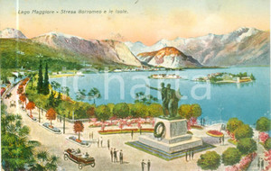 Cartolina originale da collezione 1935 ca STRESA VB Il Lago Maggiore e le isole Cartolina ILLUSTRATA FP VG 1