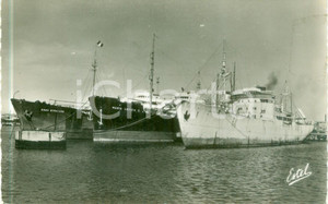 Cartolina originale da collezione 1950 ca MARINA MERCANTILE Navi ESSO SYRACUSE e MARIA LETIZIA Cartolina FP NV 1