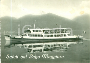 Cartolina originale da collezione 1957 VERBANIA Traghetto GENOVA sul Lago Maggiore Cartolina FG VG 1