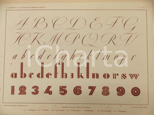 Stampa, bozzetto originale 1931 PANZANI Lettres modernes  Composition par l Atelier PLUMEREAU Pl. 11 1